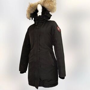 Canada Goose Black Jacket with Fur Trim